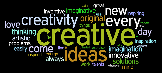 Creative Ideas word cloud